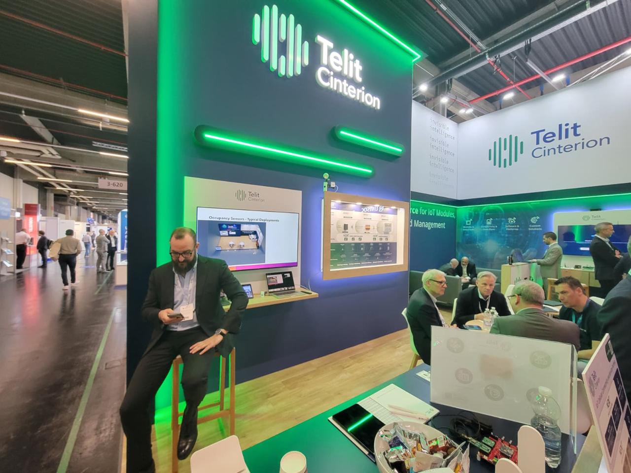 Visitors at Airfide booth